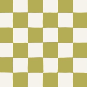 jumbo // Retro Checker Checkerboard in Sprout Green