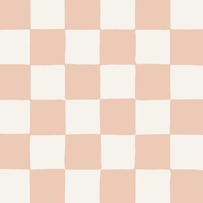 jumbo // Retro Checker Checkerboard in Pink Bisque