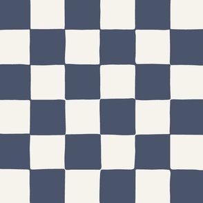 jumbo // Retro Checker Checkerboard in Indigo Blue