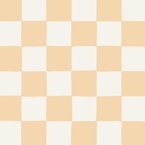 jumbo // Retro Checker Checkerboard in Light Apricot Sorbet