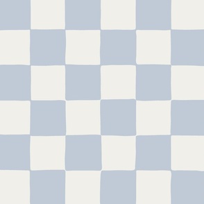 jumbo // Retro Checker Checkerboard in Plain Light Blue
