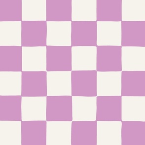 jumbo // Retro Checker Checkerboard in Purple Lavender