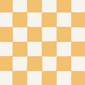 jumbo // Retro Checker Checkerboard in Buff yellow