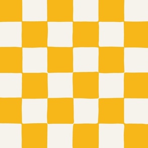 jumbo // Retro Checker Checkerboard in Retro Yellow