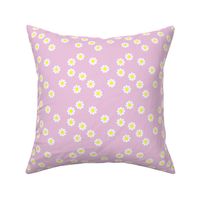 Nineties revival colorful retro daisy flowers in pastel pink and neon yellow SMALL