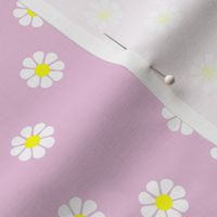 Nineties revival colorful retro daisy flowers in pastel pink and neon yellow SMALL