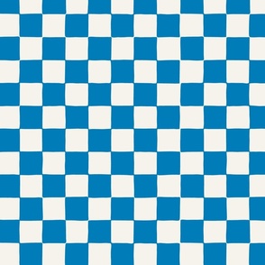 Medium // Retro Checker Checkerboard in Blue Lagoon