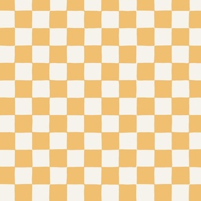Medium // Retro Checker Checkerboard in Buff yellow