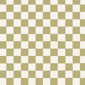 Medium // Retro Checker Checkerboard in Celery Green