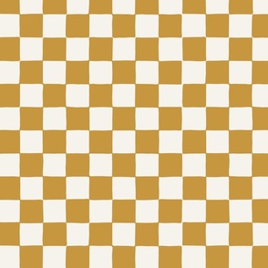 Medium // Retro Checker Checkerboard in Golden Spice