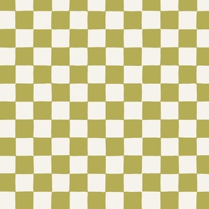Medium // Retro Checker Checkerboard in Sprout Green