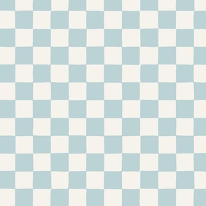 Medium // Retro Checker Checkerboard in Pastel Blue