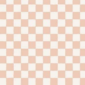 Medium // Retro Checker Checkerboard in Pink Bisque