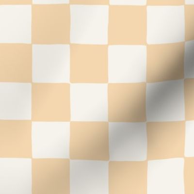 Medium // Retro Checker Checkerboard in Light Apricot Sorbet