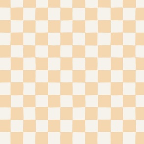 Medium // Retro Checker Checkerboard in Light Apricot Sorbet