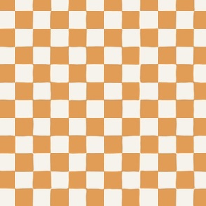 Medium // Retro Checker Checkerboard in Terracotta