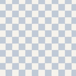 Medium // Retro Checker Checkerboard in Plain Light Blue