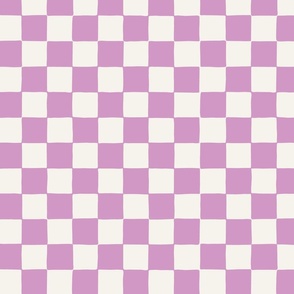 Medium // Retro Checker Checkerboard in Purple Lavender