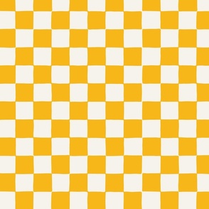 Medium // Retro Checker Checkerboard in Retro Yellow