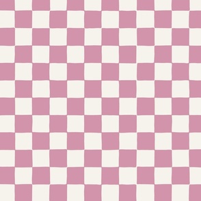 Medium // Retro Checker Checkerboard in Orchid Mauve