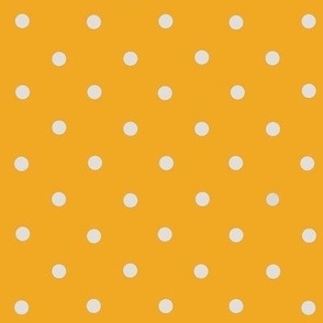 (S) Traditional White Polka Dots on Saffron Yellow