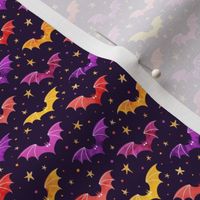  Watercolor Bats Warm Purple Micro