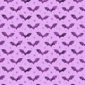  Watercolor Bats Purple Micro