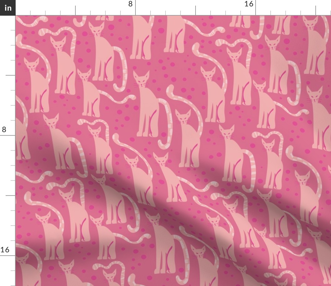 Cat tail - pink - medium