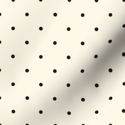 (M) Black dots over cream background