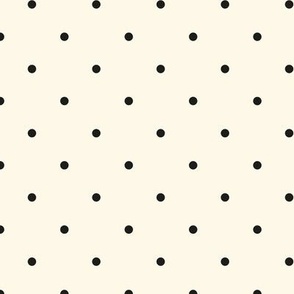 (M) Black dots over cream background