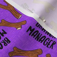 branch manager - sticks - twigs - tree branch - funny dog fabric - purple - C21