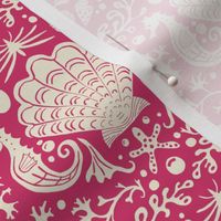 summer beach damask raspberry sorbet small