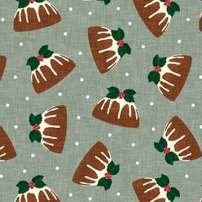 figgy pudding - Christmas pudding - sage -LAD21