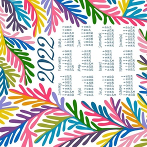 2022 tokodots calendar - rainbow leaves