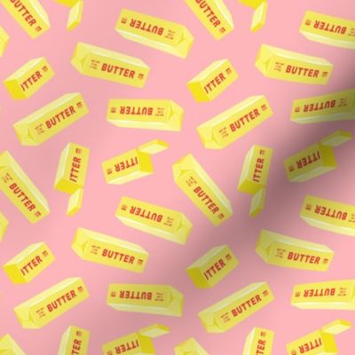 Butter - butter sticks on pink - LAD21