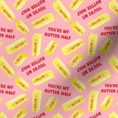 You're my butter half - Butter - butter sticks on pink - LAD21