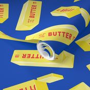 Butter - butter sticks on blue - LAD21