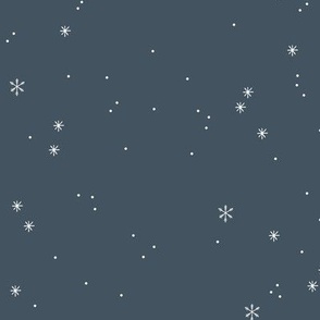 Minimalist snowy night winter wonderland snow winter nights and crystal dreams boho delicate boho nursery design white on blue gray