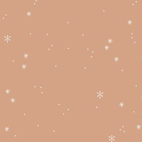 Minimalist snowy night winter wonderland snow winter nights and crystal dreams boho delicate boho nursery design white on caramel moody coral beige
