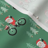 Santa Bike Ride - Green, Medium Scale