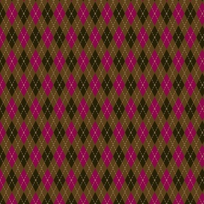 Brown and Plum Argyle