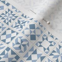 Quilting Squares in Sky Blue Patchwork Quilter Folksy - Small Scale