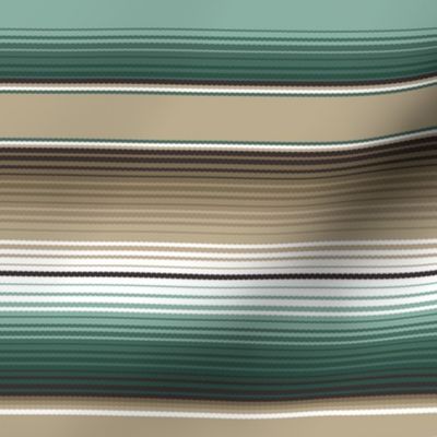 Forest Serape Stripes in Pine Green and Mushroom Taupe Matching Petal Signature Cotton Solids