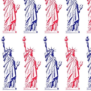 Liberty Enlightening the World - Red White and Blue - Straight Line - LARGE