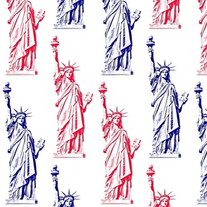 Liberty Enlightening the World: Red White and Blue - Diagonal - LARGE