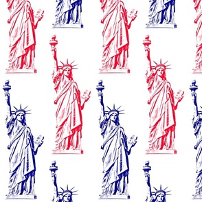 Liberty Enlightening the World: Red White and Blue - Zig-Zag - LARGE