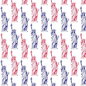 Liberty Enlightening the World - Red White and Blue - Zig-Zag - MEDIUM