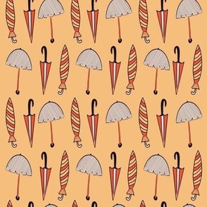 Orange retro umbrellas