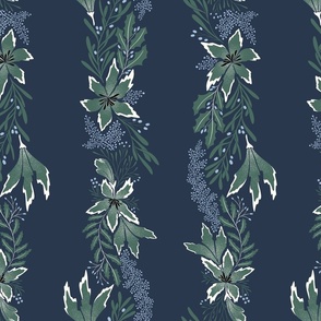 Christmas floral strips large 