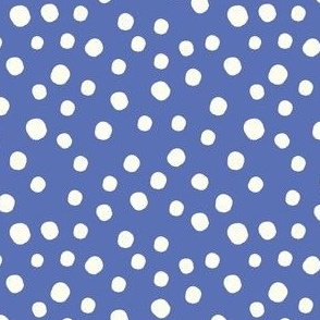 little dots - white on blue